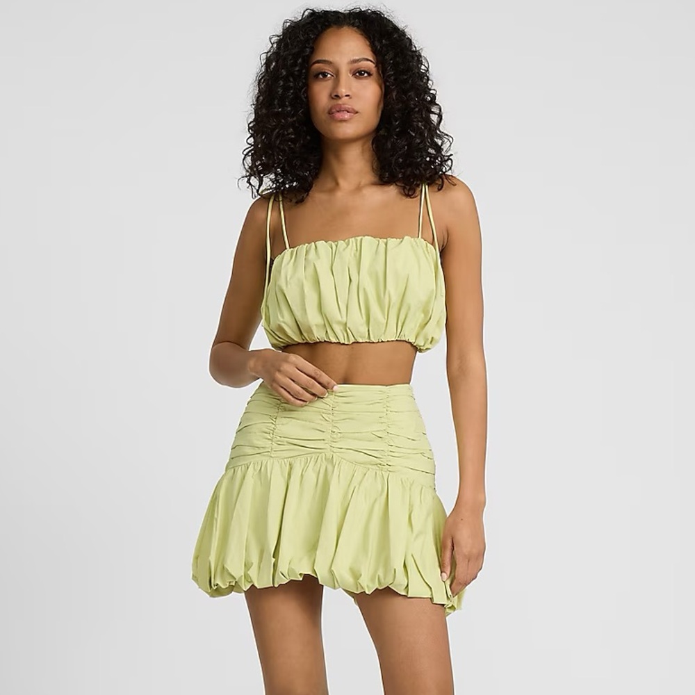 Express Bubble Top and Skirt Two Piece Set S New